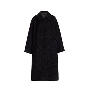 【商场同款】AUM噢姆2025年冬季新款马海毛羊毛圈圈纱长款大衣女