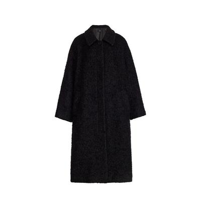 【商场同款】AUM噢姆2025年冬季新款马海毛羊毛圈圈纱长款大衣女