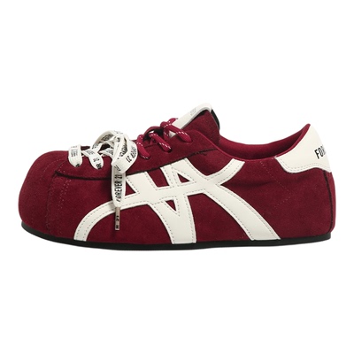 F21加绒红色德训鞋子女款2025