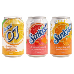 香港进口港版新奇士葡萄西柚橙汁果味碳酸汽水解暑饮品饮料330ml