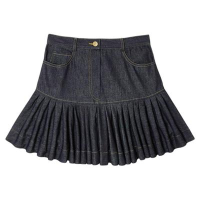 SANDRO女装法式明线高腰荷叶裙