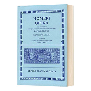 英文原版 精装 Homer Vol. I. Iliad D B Monro 荷马史诗 卷一 伊利亚德 I-XII册 牛津经典文本系列 英文版 进口英语原版书籍