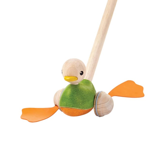 plantoys推推乐哒哒鸭婴儿儿童玩具学步手推爬行1-2岁玩具礼物