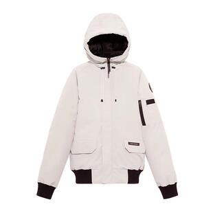美特斯邦威加厚保暖羽绒服夹克男士宽松短款立领连帽工装防风外套
