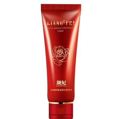 靓妃玫瑰洁面乳120g温润泡沫洗面奶深层洁颜清洁毛孔女士