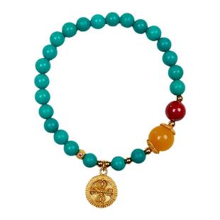 七宝缘朗玛福禄松石手链绿松石手串原创设计送朋友闺蜜礼物