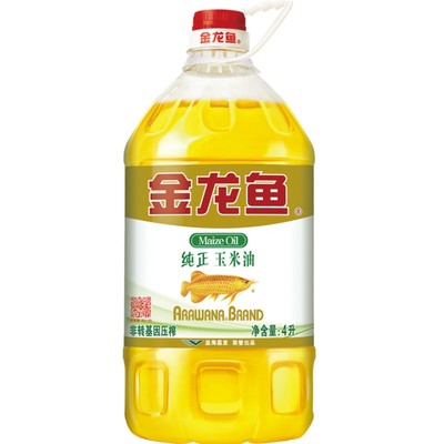 金龙鱼纯正玉米油4l/桶转基因