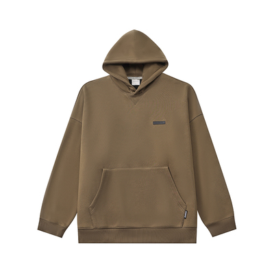 Madcloud冬季美式加绒连帽卫衣男