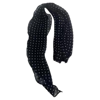 波点丝巾系脖发带绑发女高级