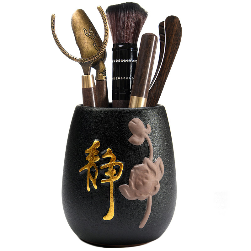 茶道六君子套装茶夹竹制泡茶工具