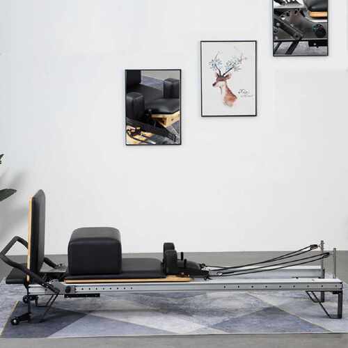 议价普拉提铝合金全轨道核心牀小黑白牀瑜伽馆商家用pilates refo