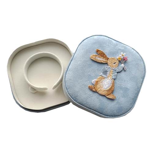 2024丝绒可爱清新大气手镯手链收纳首饰盒生日结婚礼物珠宝包装盒