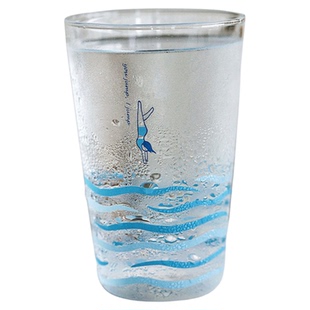 泽滕家原创玻璃茶水杯子创意咖啡牛奶果汁饮料有趣可爱情侣款一对