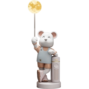 中古风大型暴力熊落地灯摆件客厅电视柜旁装饰品蓝牙音响存钱罐