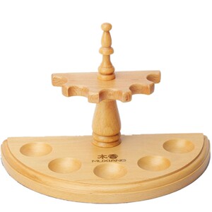 木香五位烟斗架半圆型罗马烟斗座男士手工实木立式支架子烟具配件