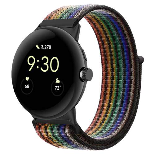 适用于谷歌GooglePixelWatch4/3/2智能运动手表带pixel watch2弹力尼龙编织腕带pixel watch创意个性替换配件