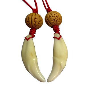 吊坠广西黑狗牙真品本命年出行男女平安宝宝随身守护桃核项链红绳