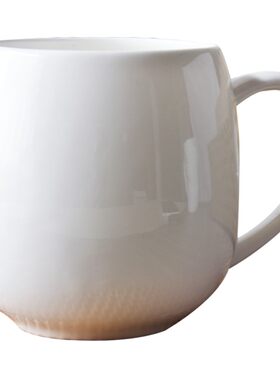 纯白色陶瓷水杯马克杯家用咖啡杯