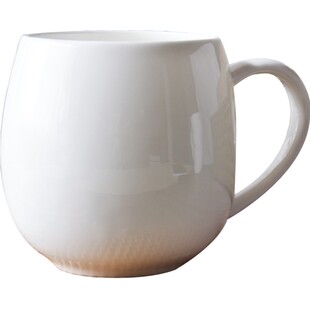 景德镇家用纯白色杯子简约马克杯陶瓷水杯骨瓷咖啡杯奶杯创意水杯