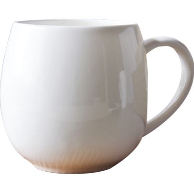 纯白色陶瓷水杯马克杯家用咖啡杯