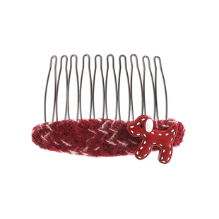 蓬松高颅顶倒插梳前额刘海碎发整理神器发夹女2026新款高端红发饰