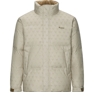 海澜之家男款羽绒服2024新款冬季老花立领加厚保暖90白鸭绒外套男