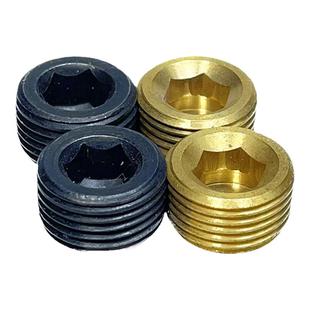 铜堵头铁堵头止付螺丝 内六角丝堵螺堵模具喉塞 英制PT牙 公制M牙