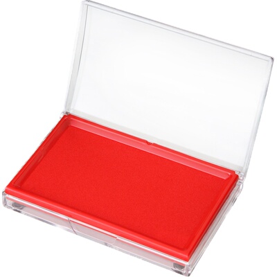 得力大号黑色财务办公速干印台