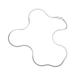 GuangYu简约气质银色蛇骨链男小众钛钢细项链女锁骨链百搭素链子