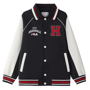 FILA X HARVARD哈佛联名童装外套2025年秋季新款男中大童休闲上衣