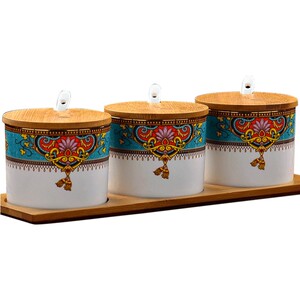 创意家居陶瓷调味罐三件套厨房用品调味盒套装骨瓷调料罐盐罐子