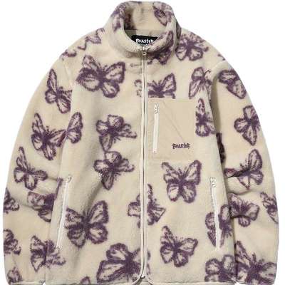 Beaster蝴蝶提花羊羔毛外套