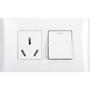 公牛118型16A插座墙壁一位热水器插座单开双控热水器插座一开三孔