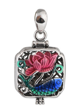 男女镂空香囊纯银空心吊坠可打开