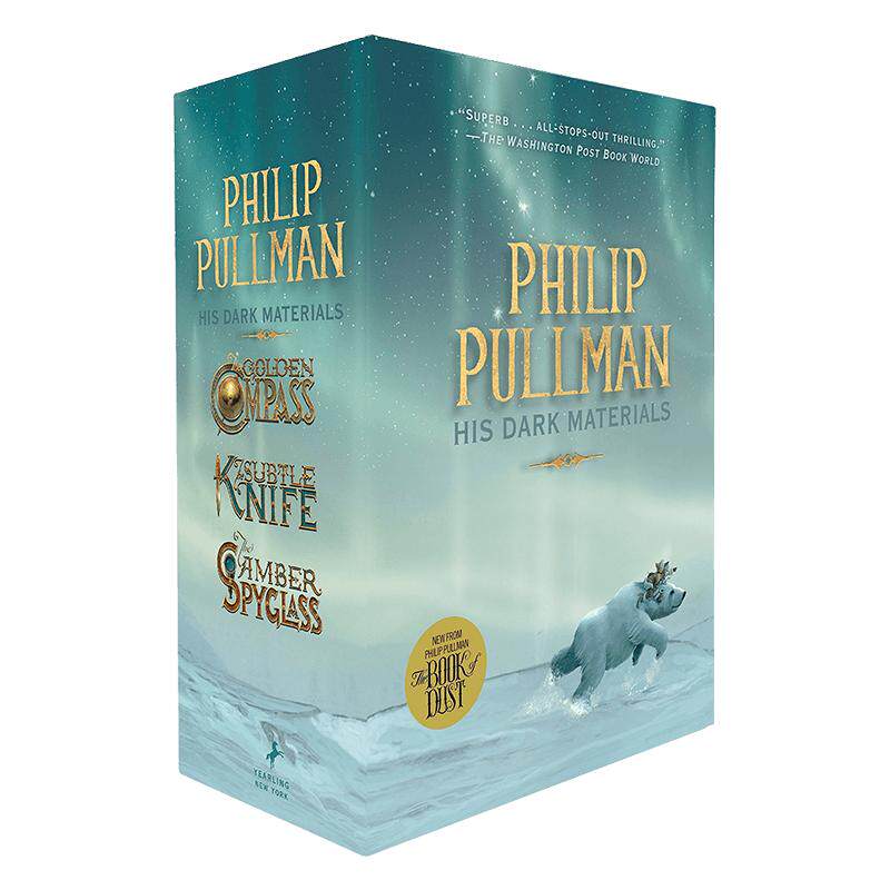 预售 His Dark Materials Trilogy 英文原版 黑暗物质三部曲套装：黄金罗盘、魔法神刀、琥珀望远镜