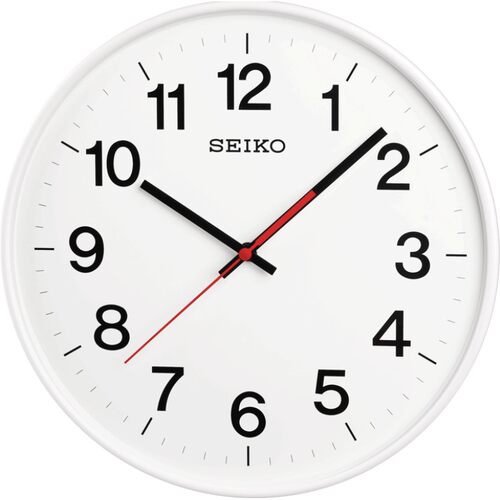 SEIKO日本精工新品时钟 时尚现代简约客厅12英寸静音挂钟石英钟表