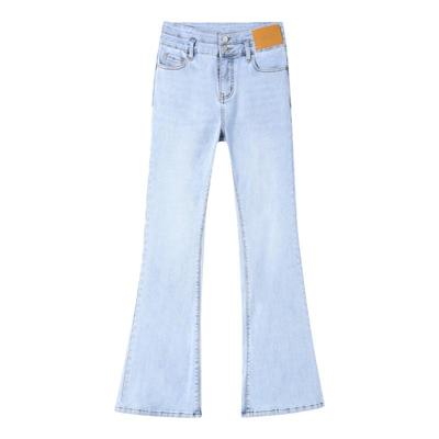 浅色微喇牛仔裤女2025新款