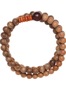 香气浓郁悠远！天然老山檀香手串女多圈三圈沉香木手链女文玩念珠