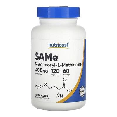 Nutricost SAMe S-腺苷-L-蛋氨酸胶囊支持情绪关节肝健康