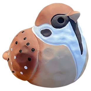 原创树脂木雕风鸟鸟教摆件创意精致珍珠鸟家居桌面装饰品摆饰