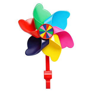 风车玩具儿童婴儿车滑板车自行车装饰七彩旋转挂件手持小风车户外