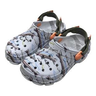 Crocs/卡骆驰国内代购经典特林印花小Clog洞洞鞋舒适沙滩鞋210032