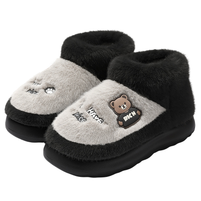 高帮毛绒棉拖鞋男款2025新款棉鞋