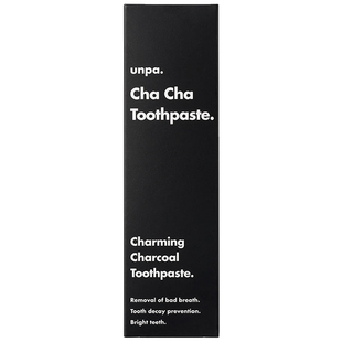 韩国unpa Cha Cha天然木炭竹炭牙膏去黄去口臭口气清新专用学生