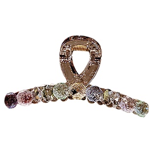 韩式轻奢满钻中号发夹女后脑勺盘发抓夹半扎发发卡百搭鲨鱼夹发抓