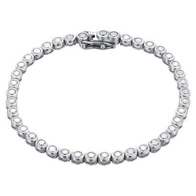 PAUSA ANN s925 3mm10分泡泡钻高火彩简约气质网球手链