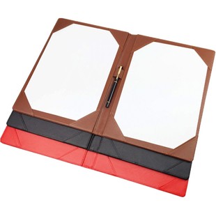 签约本皮质商务文件夹红色夹高档签约仪式本办公合同本婚庆公司用诗歌朗诵稿夹a4纸多功能板夹皮面资料夹定制