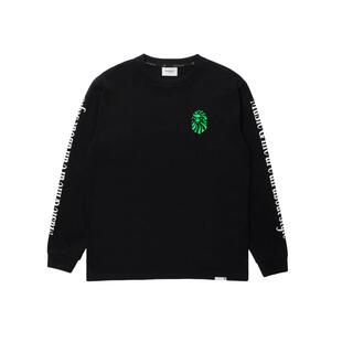BAPE BLACK男装撞色猿人爵士俱乐部字母印花长袖T恤E2202MH