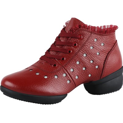 四季头层牛皮舞蹈鞋阅舞新款