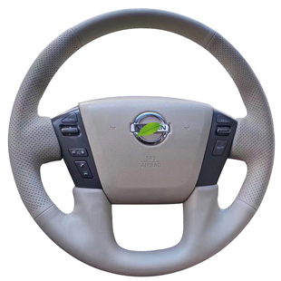 途乐y62方向盘套新款途乐y62真皮手缝方向盘套手缝皮把套四季通用